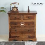 Alexus Solid Wood Chest of Drawer(teak finish)