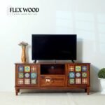 Wooden Honey Tv Unit for Living Room