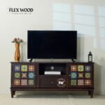Wooden Walnut Tv Unit for Living Room