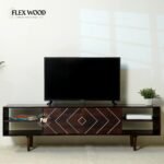 Wooden Modern Walnut Tv Unit for Living Room