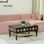 Walnut Coffee Table with Tiles