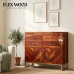 Jett Wooden Modern Chest Of Drawers For Home(honey finish)