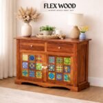 Boho cabinet and sidebord (honey finish)