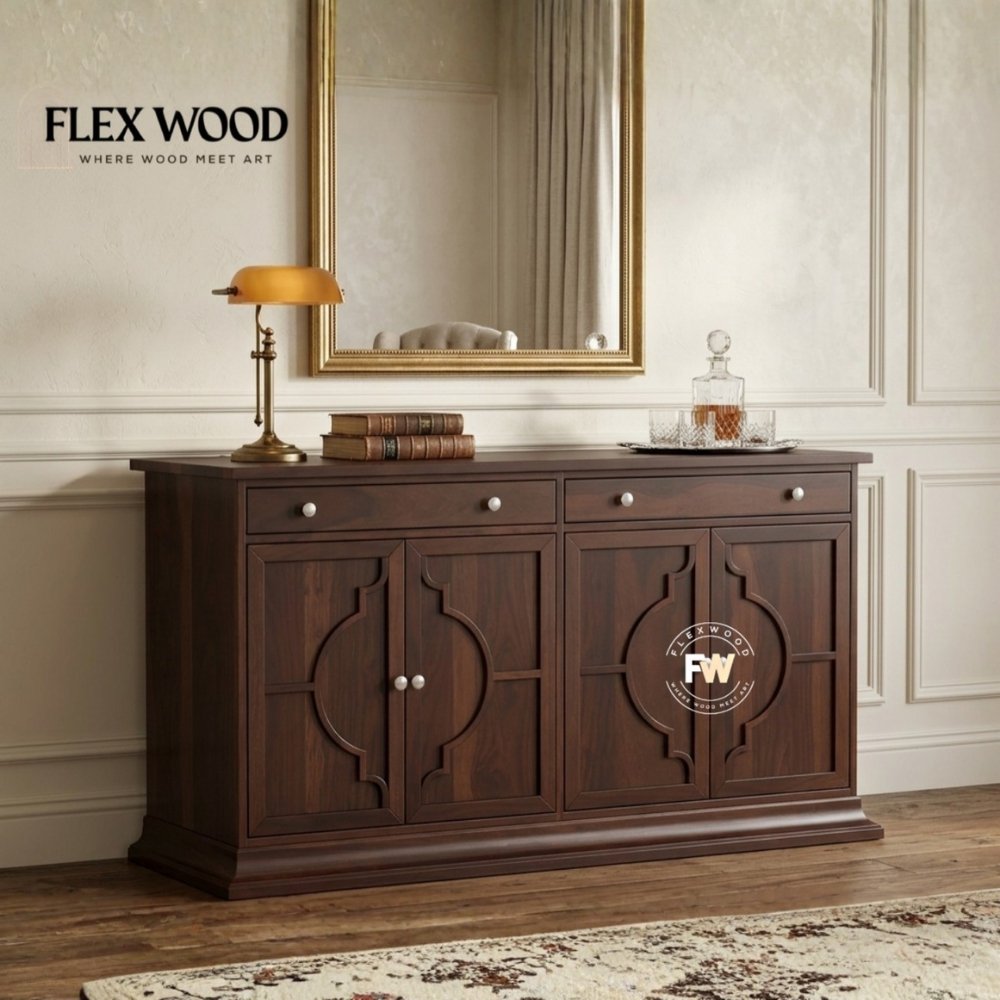 1 Alter cabinets and sideboard(walnut finish) - Image 1