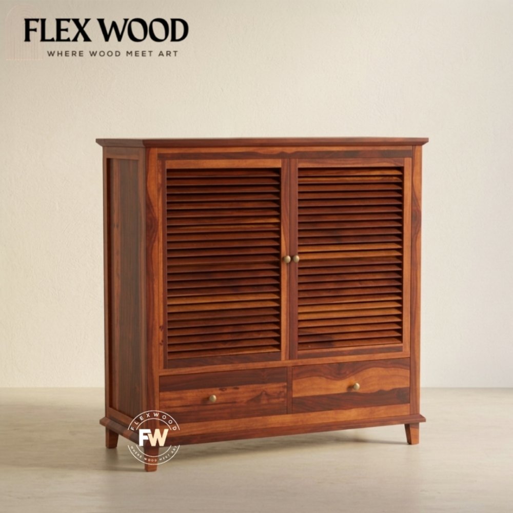 10 Rainbow sheesam wood shoe rack (honey finish) - Image 1