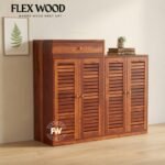 Arney Shoe Rack with Drawer Storage(Honey finsh)