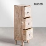 Solid Mango wood Chest of Drawer With 3 Hand Carved Drawer - Image 2