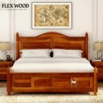 Modern Wooden Cane Bed for Bedroom