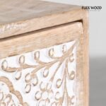 Solid Mango wood Chest of Drawer With 3 Hand Carved Drawer - Image 6