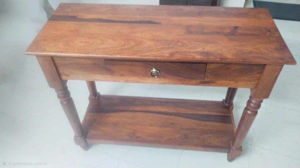 Clarion shesaam Console Table For Home(walnut finish) photo review