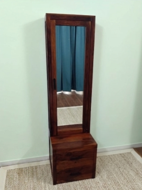Corny Wooden Dreesing Table with 2 Drawer( honey finish) photo review