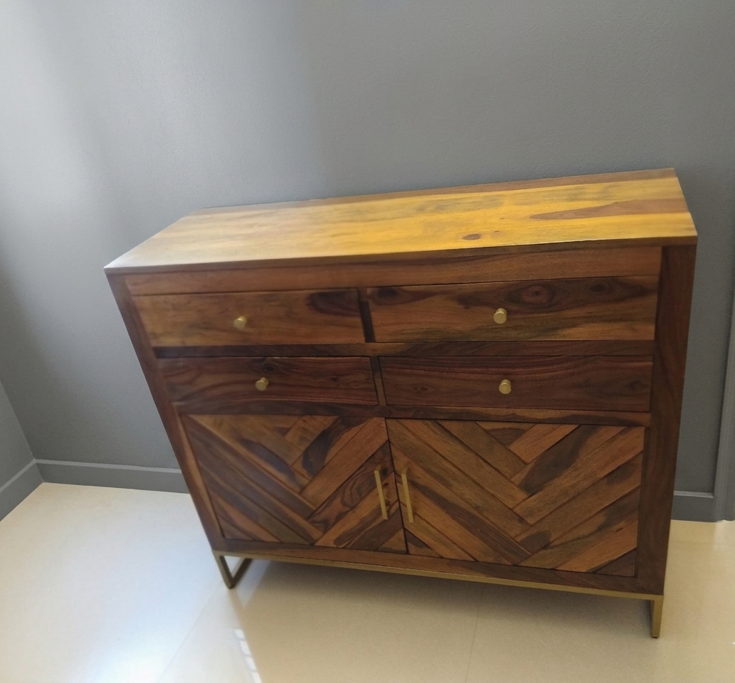 Jett Wooden Modern Chest Of Drawers For Home(honey finish) photo review