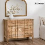 Solid mango wood Chest of drawer with 6 Drawer in Natural Finish
