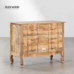Solid mango wood Chest of drawer with 6 Drawer in Natural Finish - Image 2