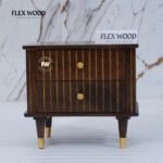 Wooden Bedside Table for Bedroom(walnut finish) - Image 2