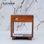 Modern Bedside Table (honey finish) - Image 2