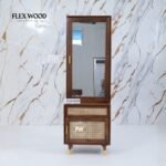 Boston solid wood Rattan Cane Dressing Table(Teak finish) - Image 2