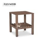 Lotus solid mango wood Bedside Table for Bedroom(teak finish) - Image 2