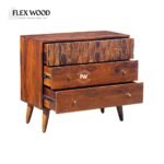 Sheesham Wood Chest of Drawers in Honey Finish - Image 4