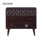 Sheesham Wood Chest of Drawers in Walnut Finish - Image 2