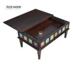 Walnut Coffee Table with Tiles - Image 7