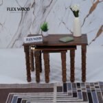 Wooden Nesting Table Set of 3 (Teak finish) - Image 3