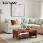 Aura solid wood Coffee Table for Home(honey finish)