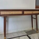 Boston solid wood Rattan cane Console Table(Teak finish) photo review