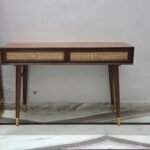Boston solid wood Rattan cane Console Table(Teak finish) photo review