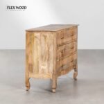 Solid mango wood Chest of drawer with 6 Drawer in Natural Finish - Image 4