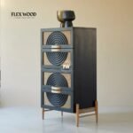 Solid Mango Wood Chest of Drawer With 4 Drawer in Black Finish - Image 2