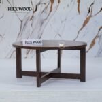 Wooden Round Coffee Table(walnut finish) - Image 5