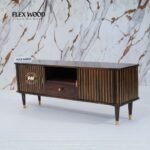 Wooden Modern Tv Unit for Living Room(walnut finish) - Image 3