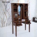 Aviva Dressing Table With Drawer Storage(teak finish) - Image 3