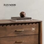 Lotus solid mango wood sideboard to six drawer (teak finish) - Image 2