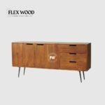 Solid Wood Three Drawer Two Door Sideboard - Image 3