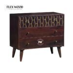 Sheesham Wood Chest of Drawers in Walnut Finish - Image 4