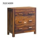 Sheesham Wood Chest of Drawers in Honey Finish - Image 4