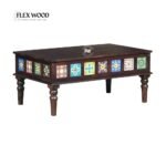 Walnut Coffee Table with Tiles - Image 6