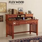 Areold  solid Wood Study Table with Drawer (honey finish)