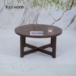 Wooden Round Coffee Table(walnut finish) - Image 4