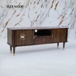 Wooden Modern Tv Unit for Living Room(walnut finish) - Image 4