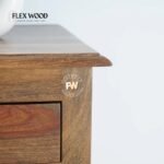 Jimmy Sheesham Wood Shoe Rack - Teak Finish - Image 10