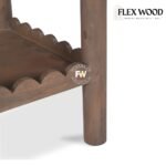 Lotus solid mango wood Bedside Table for Bedroom(teak finish) - Image 4