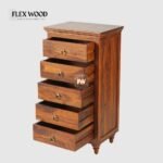 Tall Solid Wood Chest of Drawer(Honey finish) - Image 4