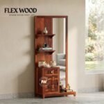 Newar Wooden Dreesing Table with Storage Drawer (honey finish)