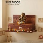 Vestro solid wood Wall Mounted  Temple for home(honey finish)