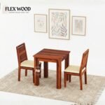 Westor  Solid Wood Dining Table with chair for dining room(honey finish)