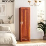 Jordan solid wood 1 door wardrobe (honey finish)