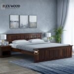 Lomey sheesaam wood without storage( walnut finish)